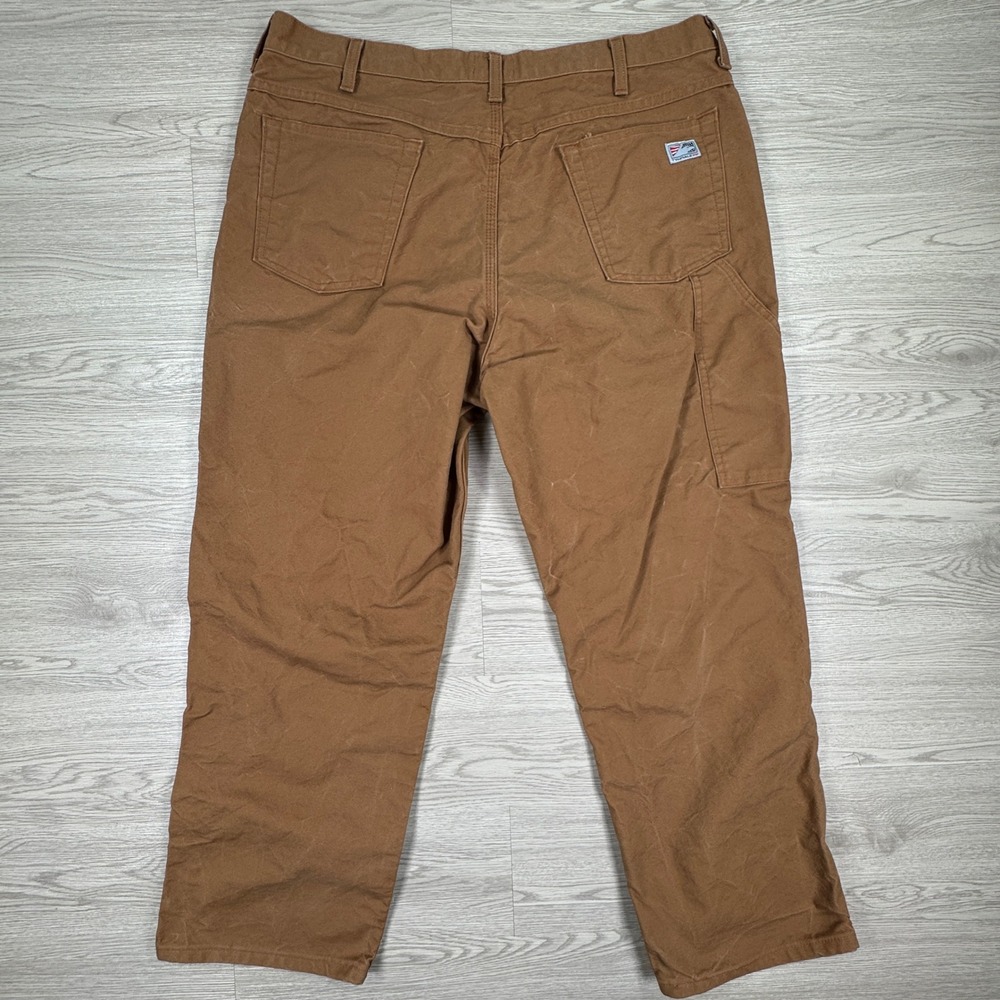 Tyndale Men's Work Pants Flame Resistant FR Navajo Carpenter Brown W40 L30 - Picture 2 of 10